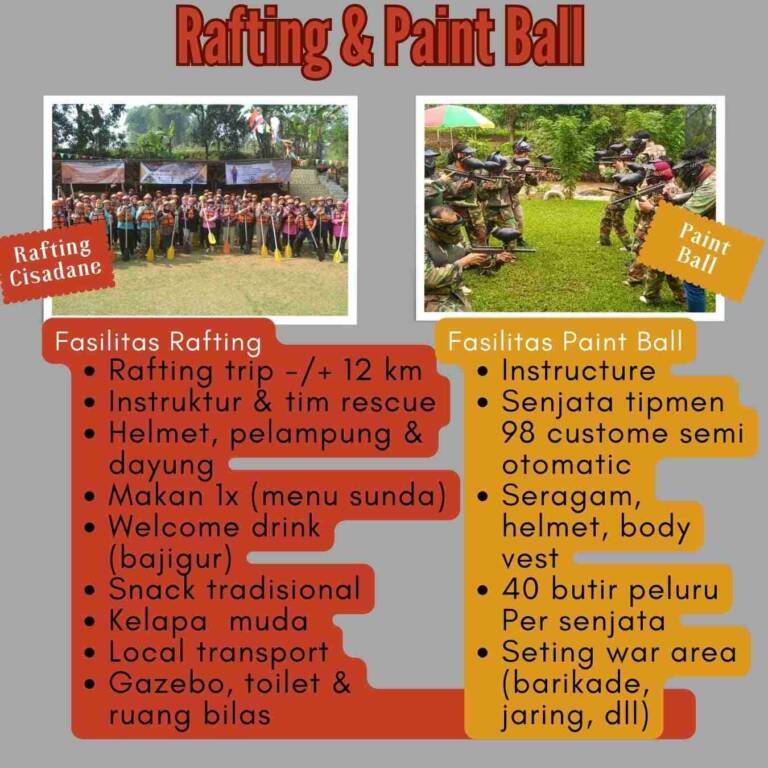 Price list harga kombinasi rafting bogor